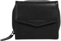 Geldb&ouml;rse BRUNO BANANI, Damen, schwarz, Leder, leicht gl&auml;nzend, unifarben,