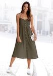 Sommerkleid LASCANA "aus Leinenmix mit Baumwolle", Damen, Gr. 34, N-Gr, ohne &Auml;rmel,