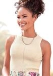Stricktop LASCANA, Damen, Gr. 32/34, beige (creme), Strick, Obermaterial: 50%