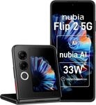 NUBIA Smartphone "Flip 2", Energieeffizienz: C, schwarz (night schwarz), 256 GB,