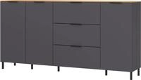 Sideboard GERMANIA "California", braun (graphit, navarra, eiche, nachbildung),
