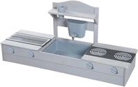Sandkasten ROBA "2 in 1, Balkonsandkasten mit Matschk&uuml;che", grau, Sandk&auml;sten,