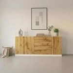 Sideboard BORCHARDT M&Ouml;BEL "Vaasa, Kommode mit 3 T&uuml;ren und 4 Schubk&auml;sten auf