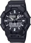 Chronograph CASIO G-SHOCK, schwarz (grau, schwarz), Armbanduhren, Herren,
