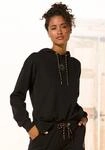Hoodie BUFFALO, Damen, Gr. 32/34, schwarz, Sweatware, Obermaterial: 60% Baumwolle,