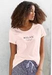 Pyjamaoberteil, Damen, Gr. 32/34, rosa (hellrosa), Single Jersey, Obermaterial: 100%