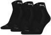 Kurzsocken PUMA "Socken Cushioned Quarter 3P 3er Pack", Damen, Gr. 35-38, schwarz,