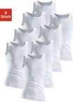 Unterhemd CLIPPER, Herren, Gr. 3, 8 Stk., N-Gr, wei&szlig;, Doppelripp, Obermaterial: 100%