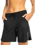 Boardshorts ROXY "ROXY WAVE 7 INCH BS", Damen, Gr. L, N-Gr, schwarz (anthrazit),