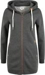 Sweatjacke OXMO "Sweatjacke OXVicky", Damen, Gr. M, grau (dar grau m), Obermaterial: