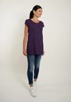 Longshirt SEIDEL MODEN, Damen, Gr. 34, lila (pflaume), Jersey, Obermaterial: 95%