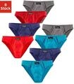 Slip LE JOGGER "Minislip", Herren, Gr. 3, 8 Stk., bunt, Single Jersey, Obermaterial: