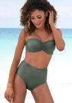 Bikini-Hose S.OLIVER "Aiko", Damen, Gr. 42, N-Gr, gr&uuml;n (oliv), Microfaser,