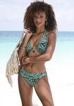 B&uuml;gel-Bikini BRUNO BANANI, Damen, Gr. 40, Cup E, gr&uuml;n (jade bedruckt), Microfaser,