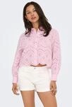 Langarmbluse ONLY "ONLVALAIS L/S SHIRT WVN NOOS", Damen, Gr. M, rosa (pink...
