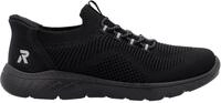 Slip-On Sneaker RIEKER SPORT "Ready2GO", Damen, Gr. 36, schwarz, Lederimitat, Textil,