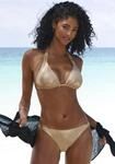 Triangel-Bikini LASCANA "Rio", Damen, Gr. 38, Cup A/B, gold, Obermaterial: 84%
