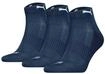 Kurzsocken PUMA "Socken Cushioned Quarter 3P 3er Pack", Damen, Gr. 35-38, blau,