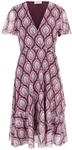 Volantkleid CARTOON "Volantkleid mit R&uuml;schen", Damen, Gr. 34, EURO, bunt (lila,