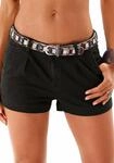 Shorts LASCANA "aus elastischer, sommerlicher Baumwollware", Damen, Gr. 34, N-Gr,