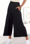 Culotte LASCANA "aus flie&szlig;ender Viskose", Damen, Gr. 42, N-Gr, schwarz, Web,