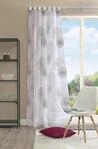 Vorhang HOME WOHNIDEEN "RAWLINS" Gr. 1, grau, B:140cm H:145cm, Microfaser, Polyester,