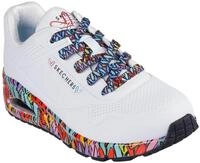 Sneaker SKECHERS "UNO", M&auml;dchen, Gr. 35, bunt (wei&szlig;, bunt), Lederimitat,