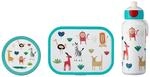 Lunchbox MEPAL "Lunchset Campus 3er Set", bunt (animal friends), B:2cm H:2cm L:2cm,