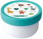 Lunchbox MEPAL "Fruchtbox mit Gabel Campus 300 ml", bunt (animal friends), L:6,7cm,