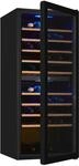 EXQUISIT Weink&uuml;hlschrank "WS2-114-GTE-160G", Energieeffizienz: G, schwarz, B:55,2cm