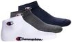 Kurzsocken CHAMPION "Socken 3er Pack", Damen, Gr. 35-38, bunt (blau, wei&szlig;, grau),