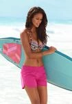 Badeshorts LASCANA, Damen, Gr. 36, N-Gr, pink, Microfaser, Polyester, unifarben,