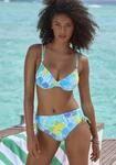 B&uuml;gel-Bikini-Top SUNSEEKER "Butterfly", Damen, Gr. 42, Cup E, blau (blau, gr&uuml;n),