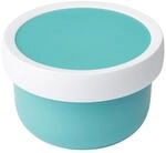 Lunchbox MEPAL "Fruchtbox mit Gabel Campus 300 ml", blau (t&uuml;rkis), L:6,7cm,