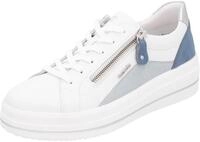 Plateausneaker REMONTE, Damen, Gr. 36, blau (wei&szlig;, hellblau), Leder,...