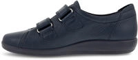 Klettschuh ECCO "SOFT 2.0", Damen, Gr. 35, blau (marine), Leder, Schuhe Klettschuh,