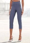 Caprihose H.I.S, Damen, Gr. 32/34, N-Gr, blau (jeans blau), Obermaterial: 70%