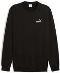 Langarmshirt PUMA "ESS SMALL NO 1 LOGO CREW TR", Herren, Gr. S, schwarz (puma
