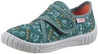 Hausschuh SUPERFIT "BILL, WMS: mittel", Jungen, Gr. 23, bunt (olivgr&uuml;n, orange),
