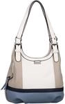 Shopper TOM TAILOR "JUNA", Damen, Gr. B/H/T: 31cm x 33cm x 14cm, blau, Lederimitat,