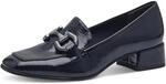 Slipper TAMARIS, Damen, Gr. 36, blau (navy), Lacksynthetik, unifarben, Schuhe