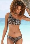 Bustier-Bikini-Top LASCANA "Lexa", Damen, Gr. 34, Cup C/D, braun (braun, bedruckt),