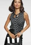 Blusentop LAURA SCOTT, Damen, Gr. 36, schwarz-wei&szlig; (schwarz), Jersey, Obermaterial: