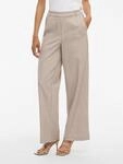 Anzughose VILA "VIVARONE HW WIDE PANT - NOOS", Damen, Gr. 38, N-Gr, natural melange,