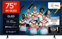 TCL QLED-Fernseher "75T69CX1", Energieeffizienz: F, schwarz, 75 &Prime;, Fernseher,