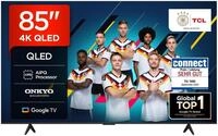 TCL QLED-Fernseher "85T69CX1", Energieeffizienz: F, schwarz, 85 &Prime;, Fernseher,