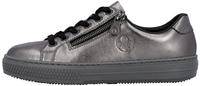 Sneaker RIEKER, M&auml;dchen, Gr. 36, silber (silberfarben), Leder, metallic, Schuhe