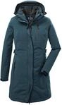 Parka KILLTEC "KOW 165 WMN PRK", Damen, Gr. 40, blau (hellpetrol), Obermaterial: 100%