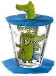 Kinderbecher LEONARDO "Kinderbecherset Bambini 215 ml", bunt (krokodil), 3 tlg.,