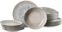 Tafelservice RITZENHOFF & BREKER "Rimini", grau, 18 Stk., Steinzeug, Geschirr-Sets,